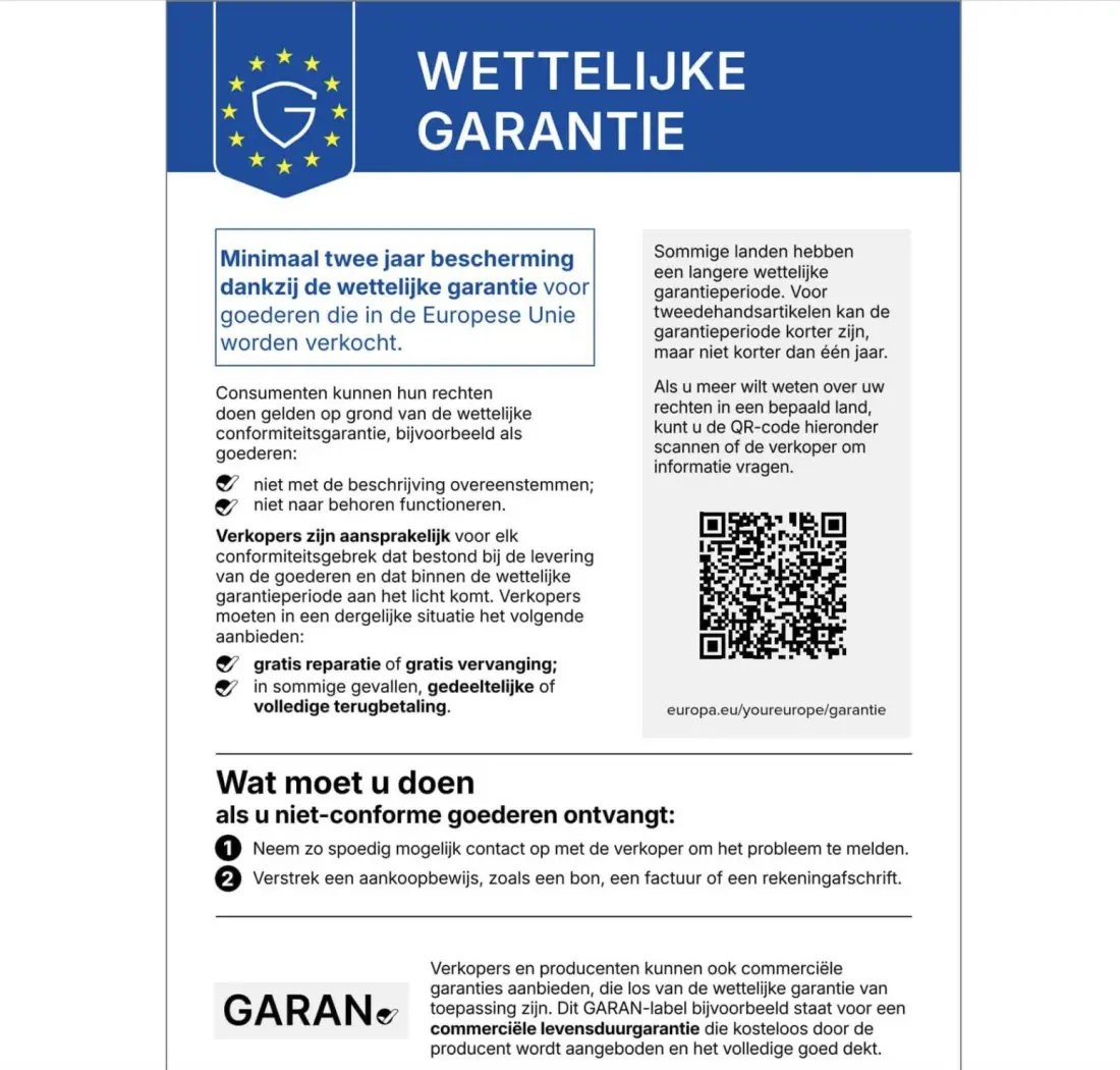 Wettelijke garantie